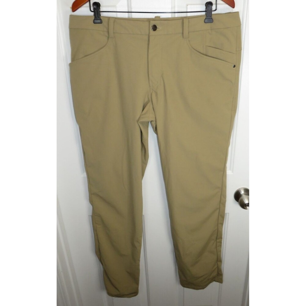 Lululemon ABC 5 Pocket Pants Classic Fit Performance Khaki Mens Size 38x34